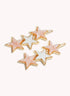 Marbelized Star Trio Clip - Colors: Pink Pearlescence & Mother of Pearl White